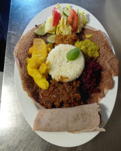 Injera mit Reis